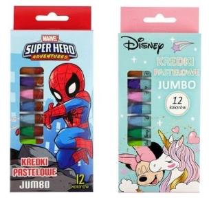 Kredki pastelowe Jumbo 12 kolorów mix wzorów. Wydawca: Beniamin. Multiszop.pl Opakowanie Kredki pastelowe Jumbo 12 kolorów mix wzorów