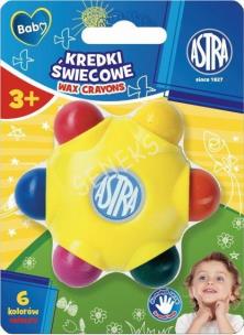 Opakowanie Kredki świecowe Astra Baby gwiazdki 6 kolorów