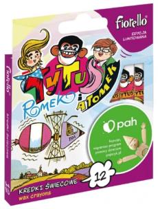 Opakowanie Kredki świecowe Tytus 12 kolorów FIORELLO