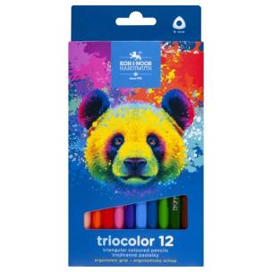 Kredki Triocolor Niedźwiedź 12 kolorów. Wydawca: Koh-I-Noor. Multiszop.pl Opakowanie Kredki Triocolor Niedźwiedź 12 kolorów