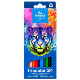 Kredki Triocolor Tygrys 24 kolory. Wydawca: Koh-I-Noor. Multiszop.pl Opakowanie Kredki Triocolor Tygrys 24 kolory