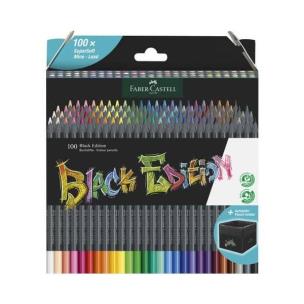 Kredki trójkątne Black Edition 100 kolorów. Wydawca: Faber Castell. Multiszop.pl Opakowanie Kredki trójkątne Black Edition 100 kolorów