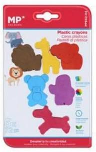 Opakowanie Kredki woskowe kształt zwierzątek 6 kolorów