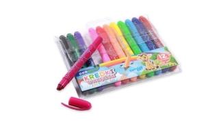 Opakowanie Kredki wykręcane zmywalne 12 kolorów