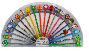 Opakowanie Kredki z gumkami 20szt STnux