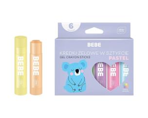 Opakowanie Kredki żelowe w sztyfcie BB Pastel 6 kolorów