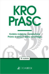 Okładka książki KRO. PrASC. Kodeks rodzinny i opiekuńczy. Prawo o aktach stanu cywilnego