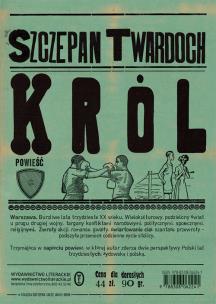 Król. Autor: Szczepan Twardoch. Multiszop.pl Okładka książki Król