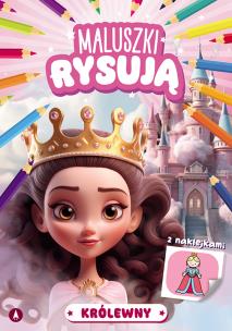 Królewny. Maluszki rysują. Autor: Drabik Wiesław, Ostrowska Marta. Multiszop.pl Okładka książki Królewny. Maluszki rysują