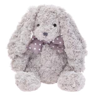 Opakowanie Królik Caramen szary z kokardą 28cm
