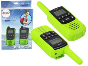 Krótkofalówki walkie-talkie zielone zasięg 3km. Wydawca: Leantoys. Multiszop.pl Opakowanie Krótkofalówki walkie-talkie zielone zasięg 3km