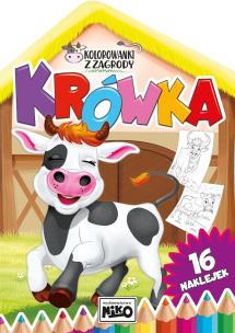 Krówka. Kolorowanki z zagrody. Autor: Artur Rajch. Multiszop.pl Okładka książki Krówka. Kolorowanki z zagrody