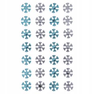 Kryształki samoprzylepne błękitne i srebrne 28szt. Wydawca: Dalprint. Multiszop.pl Opakowanie Kryształki samoprzylepne błękitne i srebrne 28szt