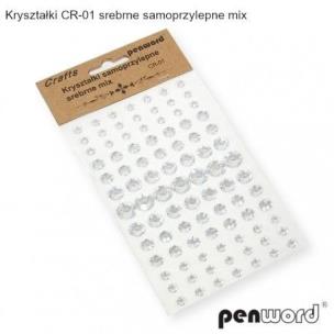 Opakowanie Kryształki samoprzylepne CR-01 srebrne mix