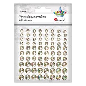 Opakowanie Kryształki samoprzylepne fasetowane złote 80szt