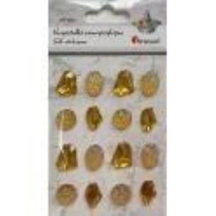 Opakowanie Kryształki samoprzylepne kamyki złote mix 16szt