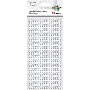 Opakowanie Kryształki samoprzylepne markizy 24szt srebrne