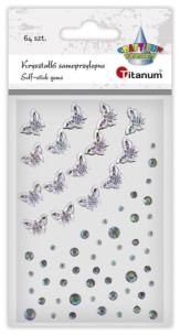 Opakowanie Kryształki samoprzylepne Motyle i dżety 64szt
