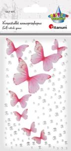 Opakowanie Kryształki samoprzylepne Motyle i perełki 117szt