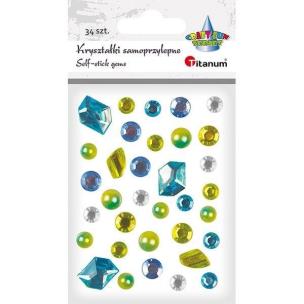 Opakowanie Kryształki samoprzylepne niebiesko-zielone 33szt