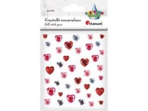 Opakowanie Kryształki samoprzylepne Serca mix 40szt