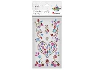 Opakowanie Kryształki samoprzylepne serce mix 10szt