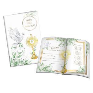 Opakowanie Książeczka A5 Pamiątka Komunijna Gołąb z Hostią