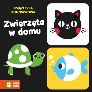 Okładka książki Książeczka kontrastowa Zwierzęta w domu