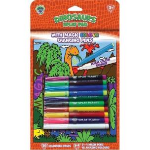 Książeczka z magicznymi mazakami Dinozaury. Wydawca: Splat Planet. Multiszop.pl Opakowanie Książeczka z magicznymi mazakami Dinozaury