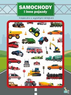 Okładka książki Książeczka z wypukłymi naklejkami. Samochody