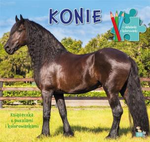 Okładka książki Książeczki z puzzlami i kolorowankami Konie