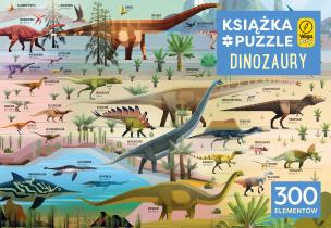 Okładka książki Książka i puzzle. Dinozaury 300el