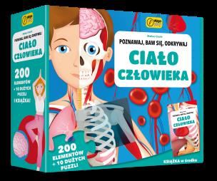 Opakowanie Książka i puzzle Poznawaj, baw się, odkrywaj Ciało człowieka 200 elementów