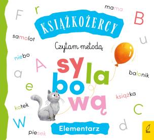 Książkożercy. Elementarz. Czytanie metodą sylabową. Autor: Monika Sobkowiak. Multiszop.pl Okładka książki Książkożercy. Elementarz. Czytanie metodą sylabową