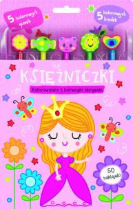 Okładka książki Księżniczki. Kolorowanka z barwnym obrysem