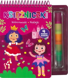 Okładka książki Księżniczki. Kolorowanki, naklejki, 4 neonowe markery