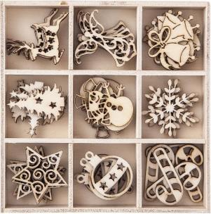 Opakowanie Kształty z drewna Święta 2 45 szt.