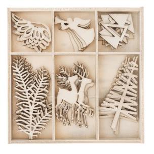 Kształty z drewna - święta 4 30szt. Wydawca: Dalprint. Multiszop.pl Opakowanie Kształty z drewna - święta 4 30szt