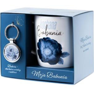 Kubek+Brelok dla Babci z napisem Kochana Babunia. Wydawca: Be-Happy Gifts. Multiszop.pl Opakowanie Kubek+Brelok dla Babci z napisem Kochana Babunia
