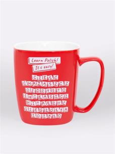 Kubek ceramiczny czerwony Learn Polish! It's easy. Wydawca: Nadwyraz. Multiszop.pl Opakowanie Kubek ceramiczny czerwony Learn Polish! It's easy