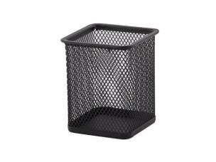 Opakowanie Kubek na dlugopisy siatka kwadrat czarny LEVIATAN