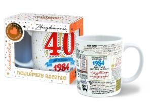 Opakowanie Kubek Premium Q Urodziny 40 (roczniki)