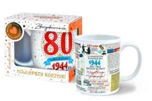 Opakowanie Kubek Premium Q Urodziny 80 (roczniki)
