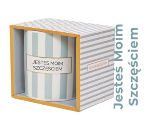 Kubek prezentowy - Jesteś Moim Szczęściem. Wydawca: Be-Happy Gifts. Multiszop.pl Opakowanie Kubek prezentowy - Jesteś Moim Szczęściem