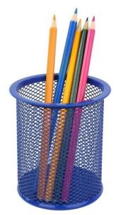 Opakowanie Kubek przybornik okrągły duży niebieski