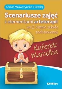 Kuferek Marcelka. Scenariusze zajęć z elementami... Autor: Kamila Mrówczyńska-Haładaj. Multiszop.pl Okładka książki Kuferek Marcelka. Scenariusze zajęć z elementami..