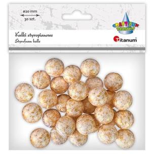 Opakowanie Kulki styropianowe 20mm 30szt złote