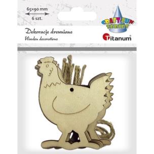 Opakowanie Kury drewniane 70x90mm 6szt.