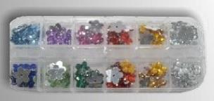 Opakowanie Kwiatki akrylowe 12 kolorów