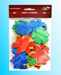 Opakowanie Kwiatki brokatowe 60szt